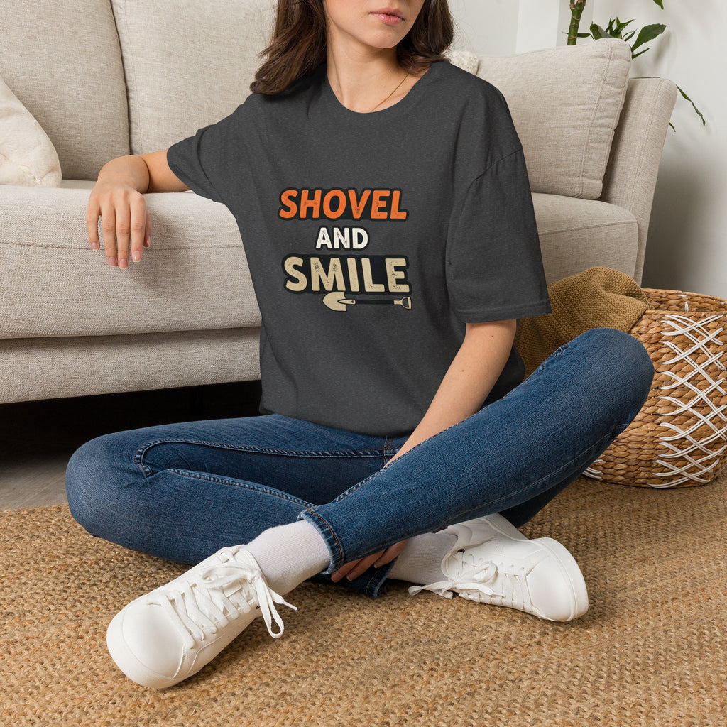 Shovel and Smile T-Shirt — Funny Gardening & Landscaping Tee