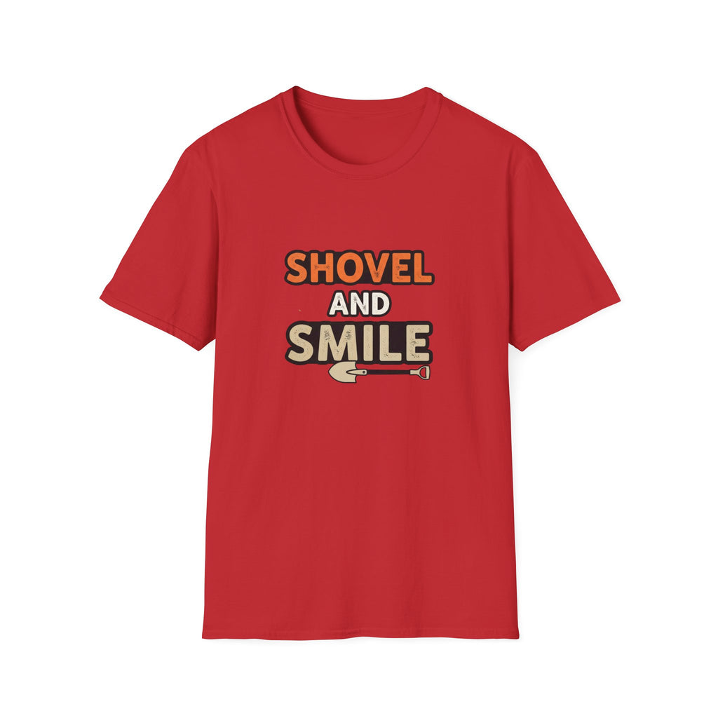 Shovel and Smile T-Shirt — Funny Gardening & Landscaping Tee
