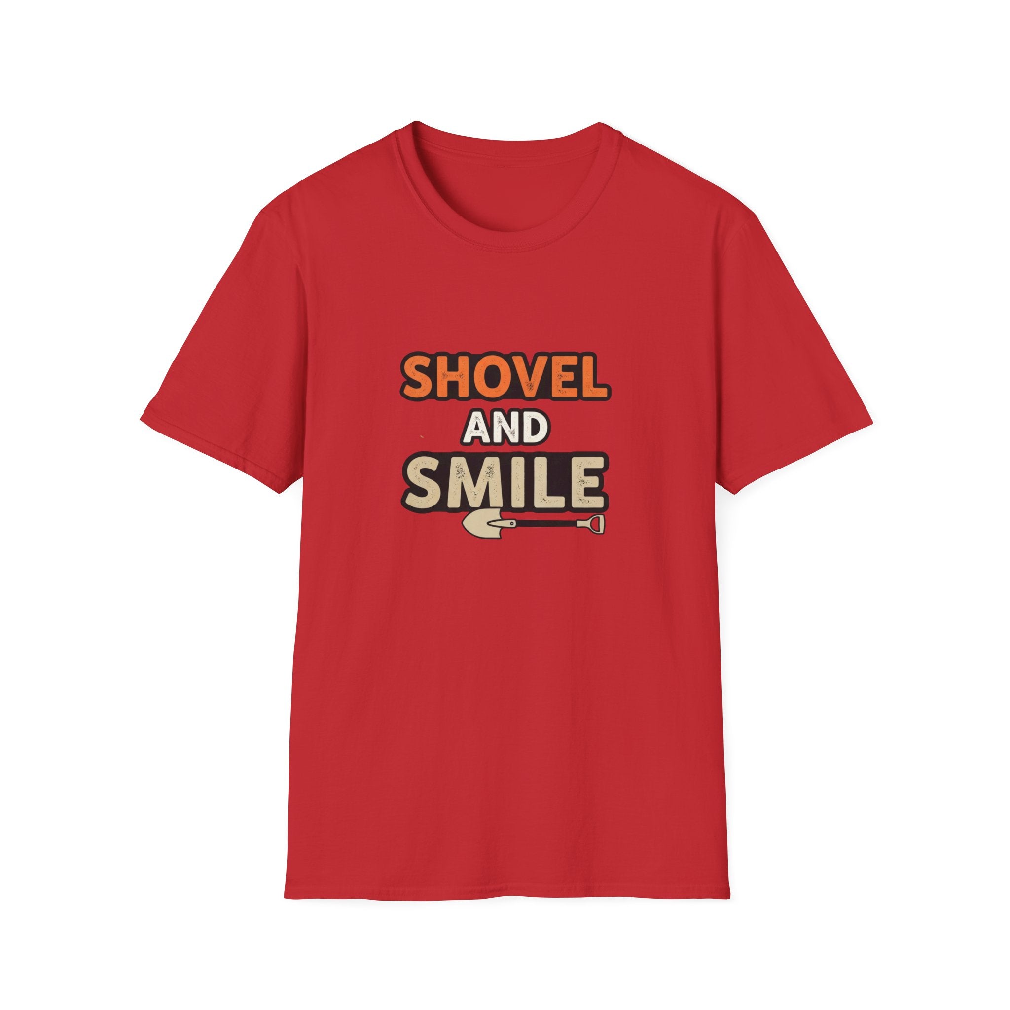 Shovel and Smile T-Shirt — Funny Gardening & Landscaping Tee