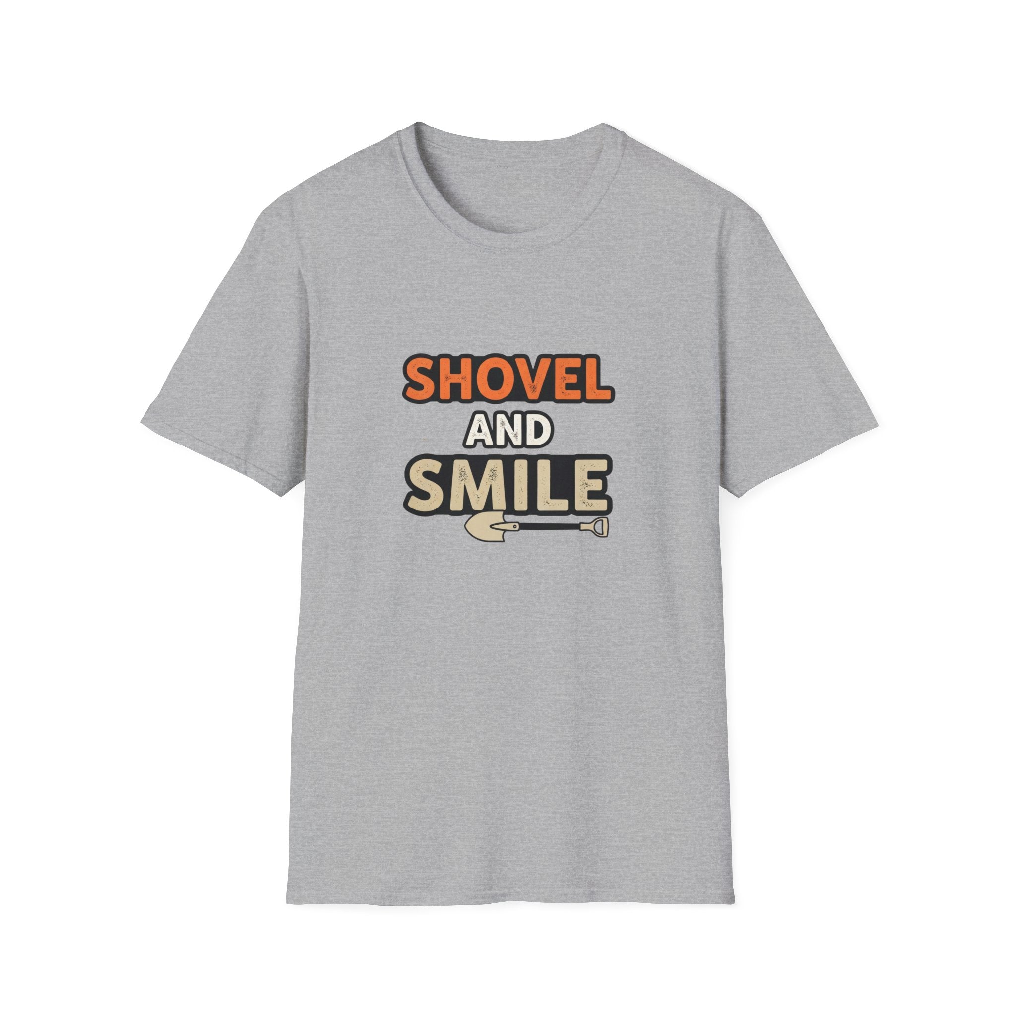Shovel and Smile T-Shirt — Funny Gardening & Landscaping Tee