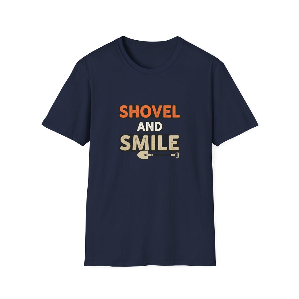 Shovel and Smile T-Shirt — Funny Gardening & Landscaping Tee