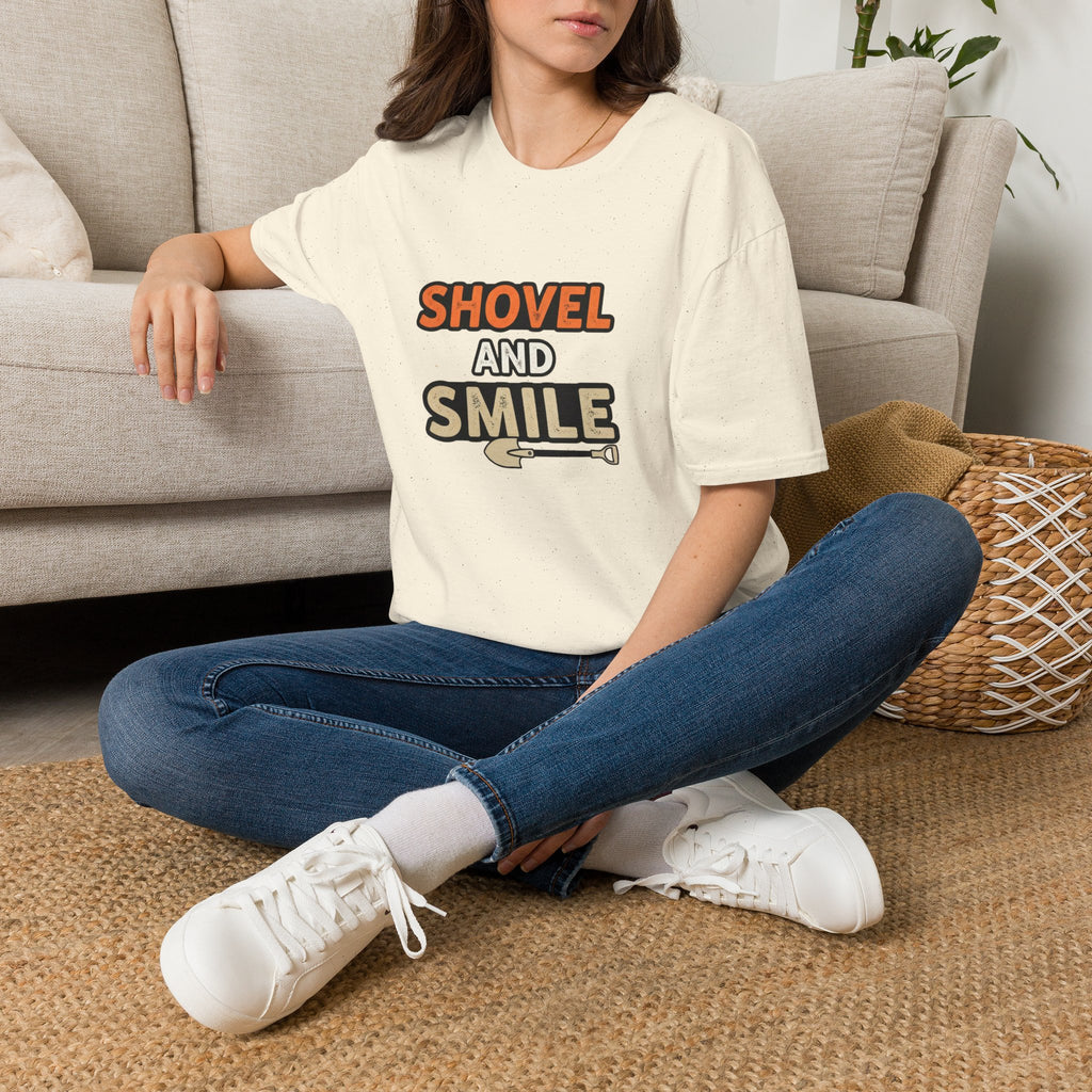 Shovel and Smile T-Shirt — Funny Gardening & Landscaping Tee