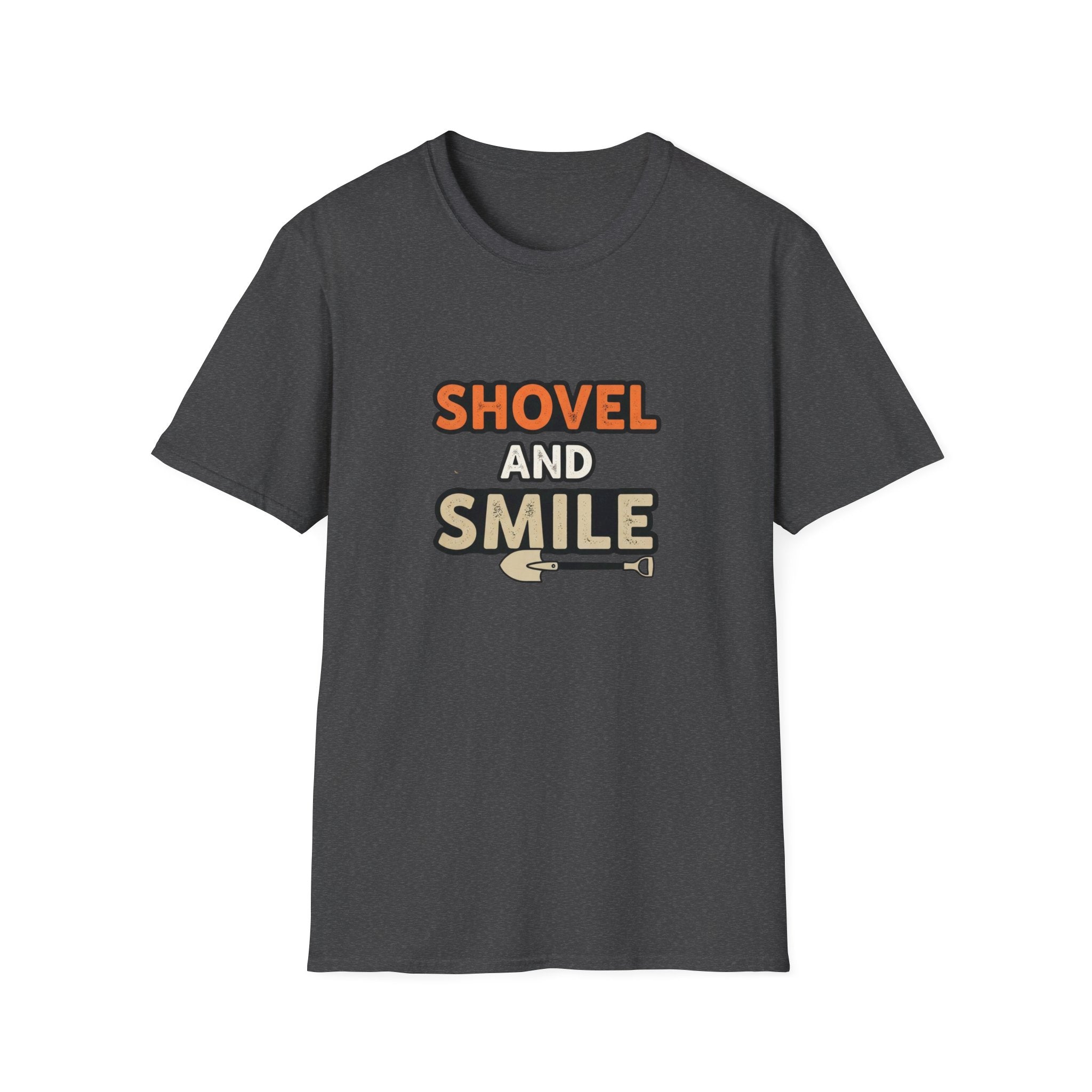 Shovel and Smile T-Shirt — Funny Gardening & Landscaping Tee