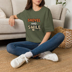 Shovel and Smile T-Shirt — Funny Gardening & Landscaping Tee