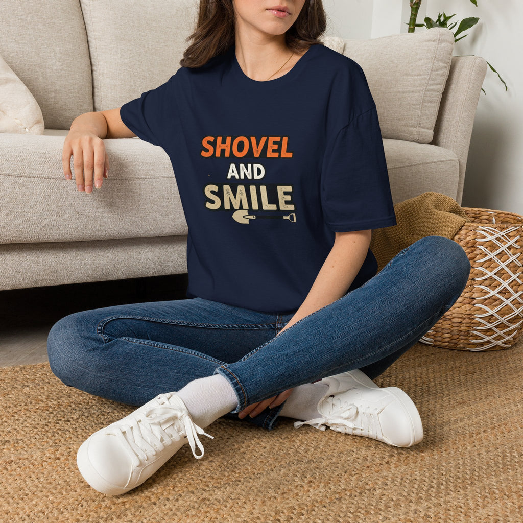 Shovel and Smile T-Shirt — Funny Gardening & Landscaping Tee