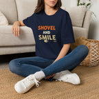 Shovel and Smile T-Shirt — Funny Gardening & Landscaping Tee