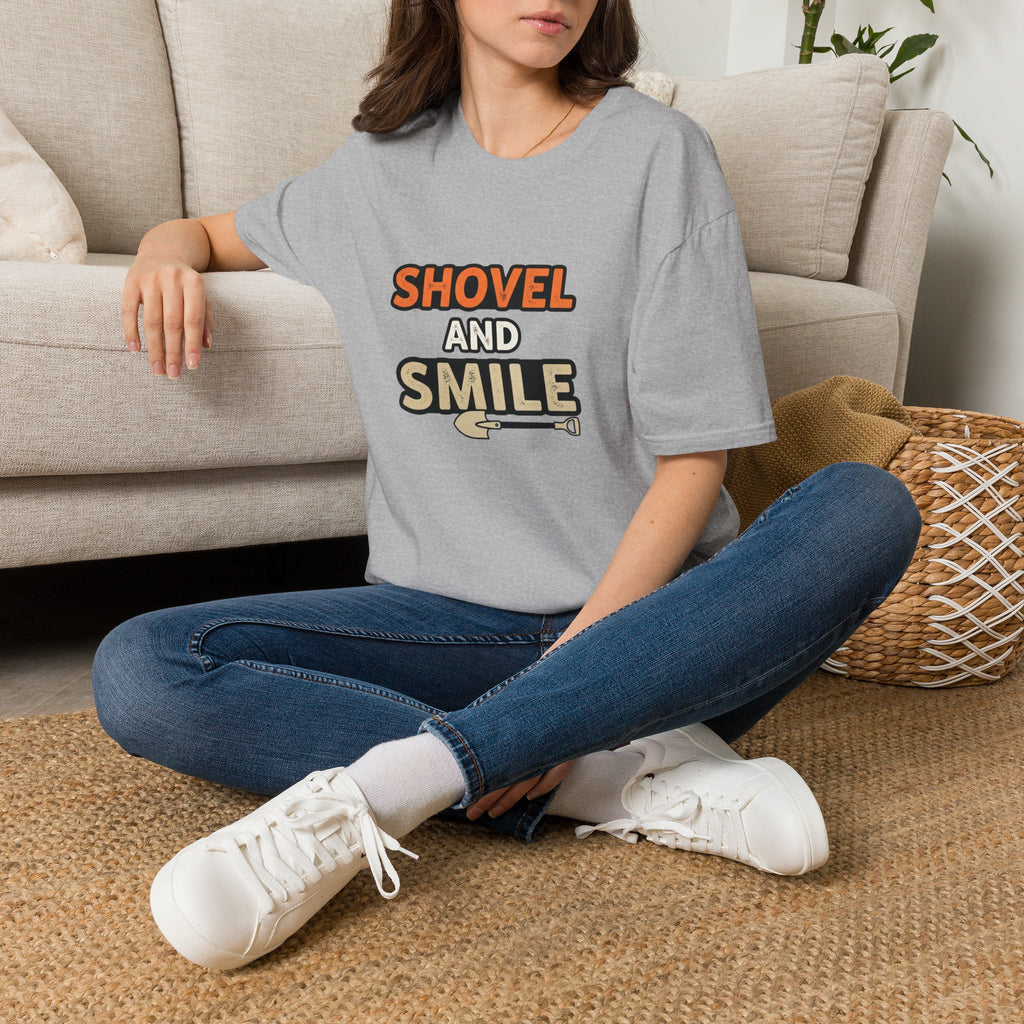 Shovel and Smile T-Shirt — Funny Gardening & Landscaping Tee