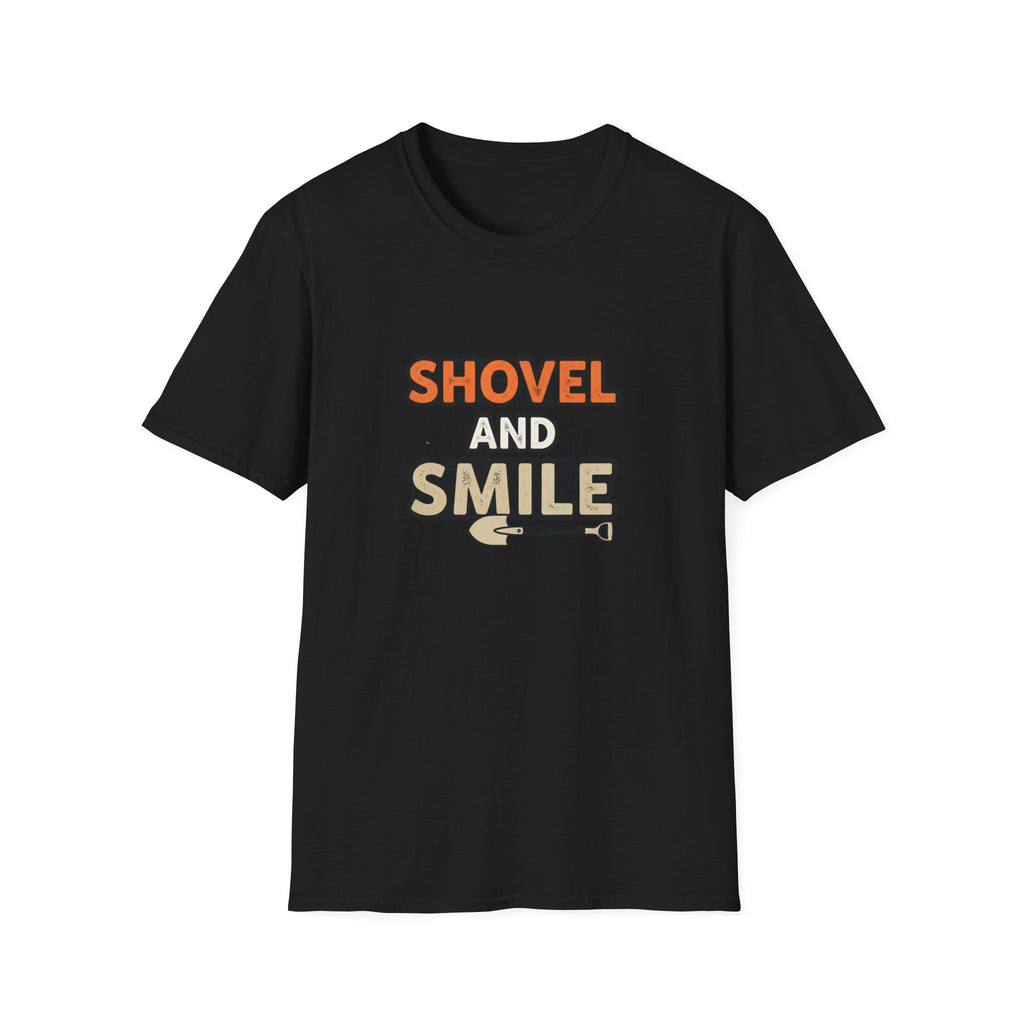 Shovel and Smile T-Shirt — Funny Gardening & Landscaping Tee