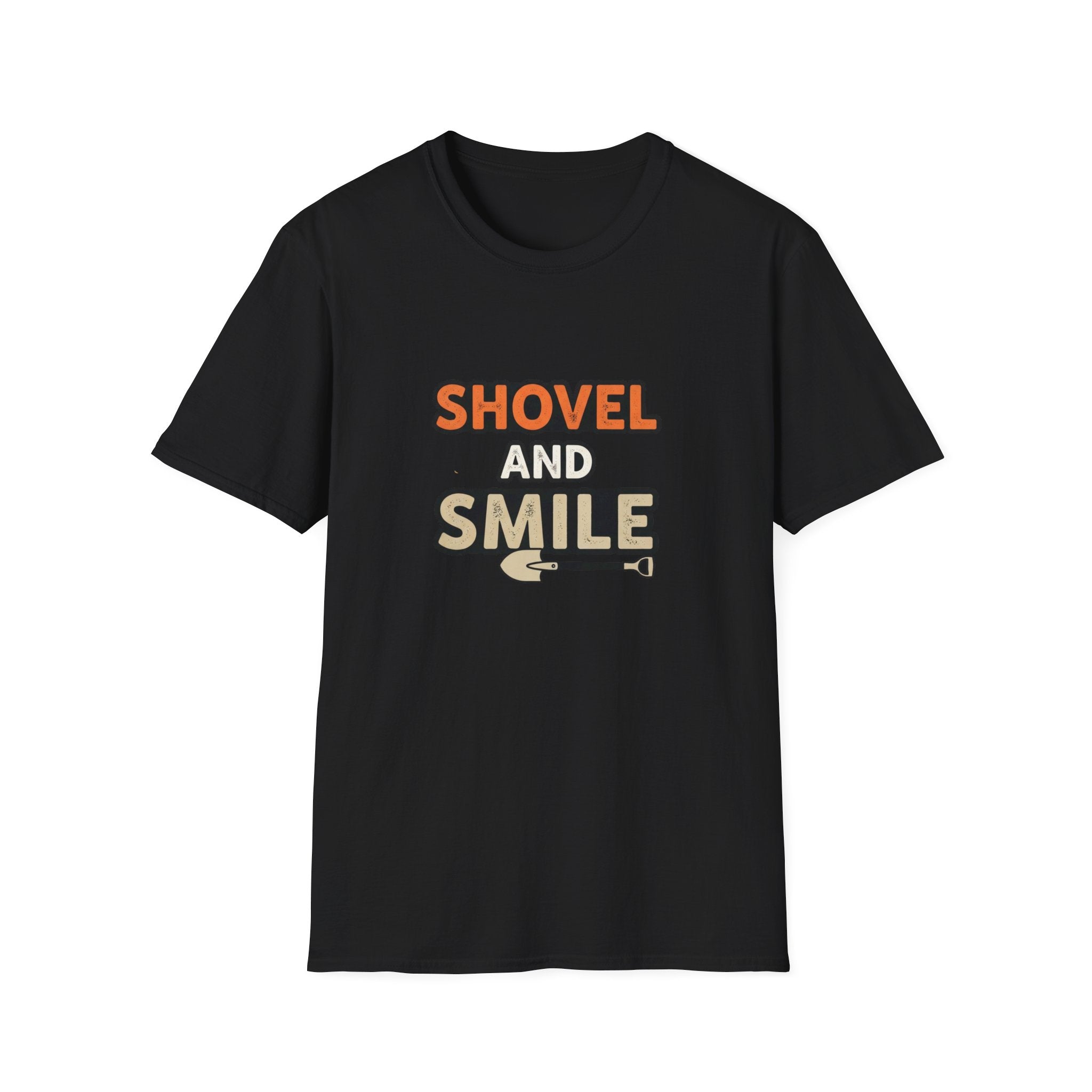 Shovel and Smile T-Shirt — Funny Gardening & Landscaping Tee