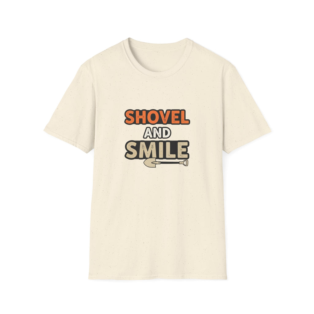 Shovel and Smile T-Shirt — Funny Gardening & Landscaping Tee
