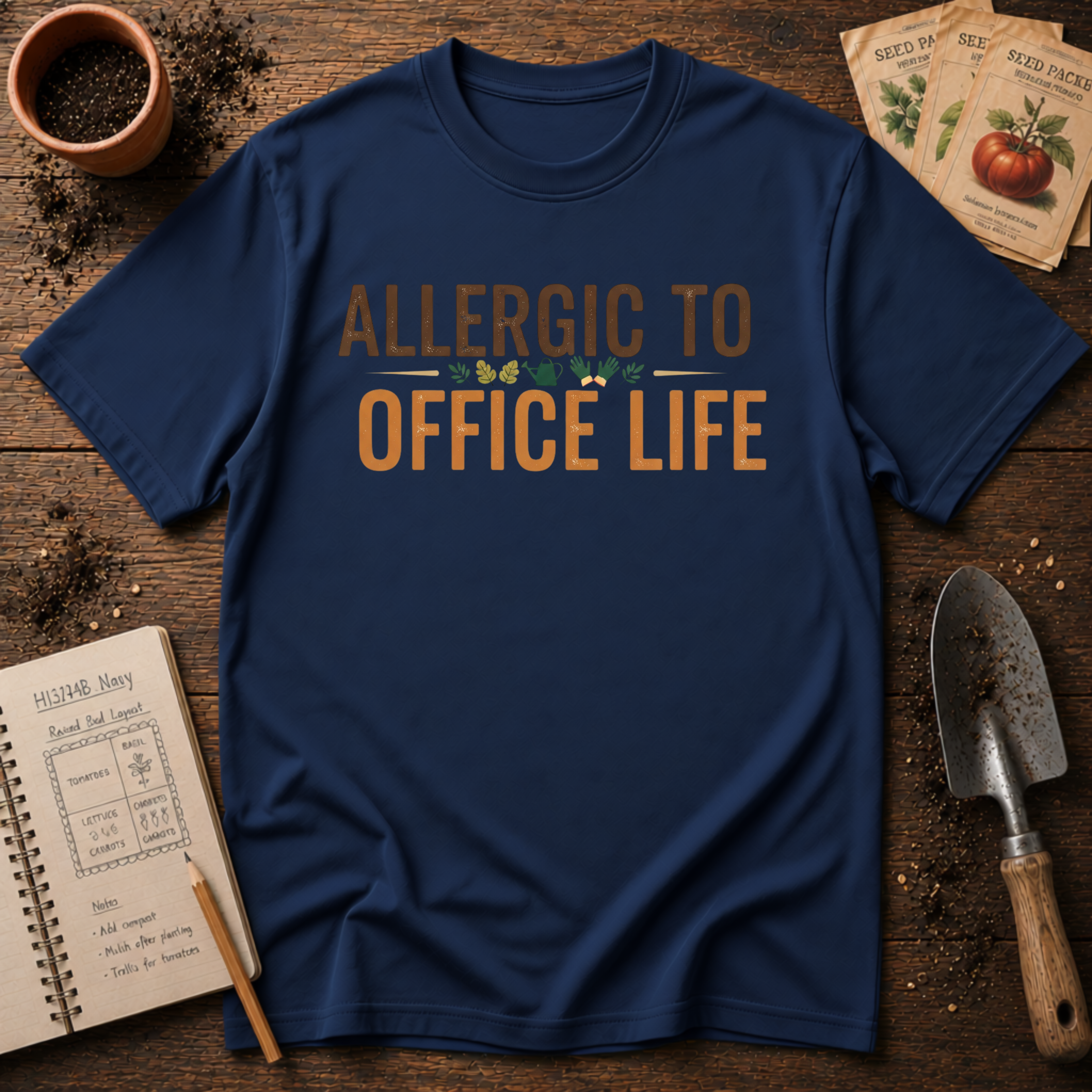 Allergic To Office Life T-Shirt