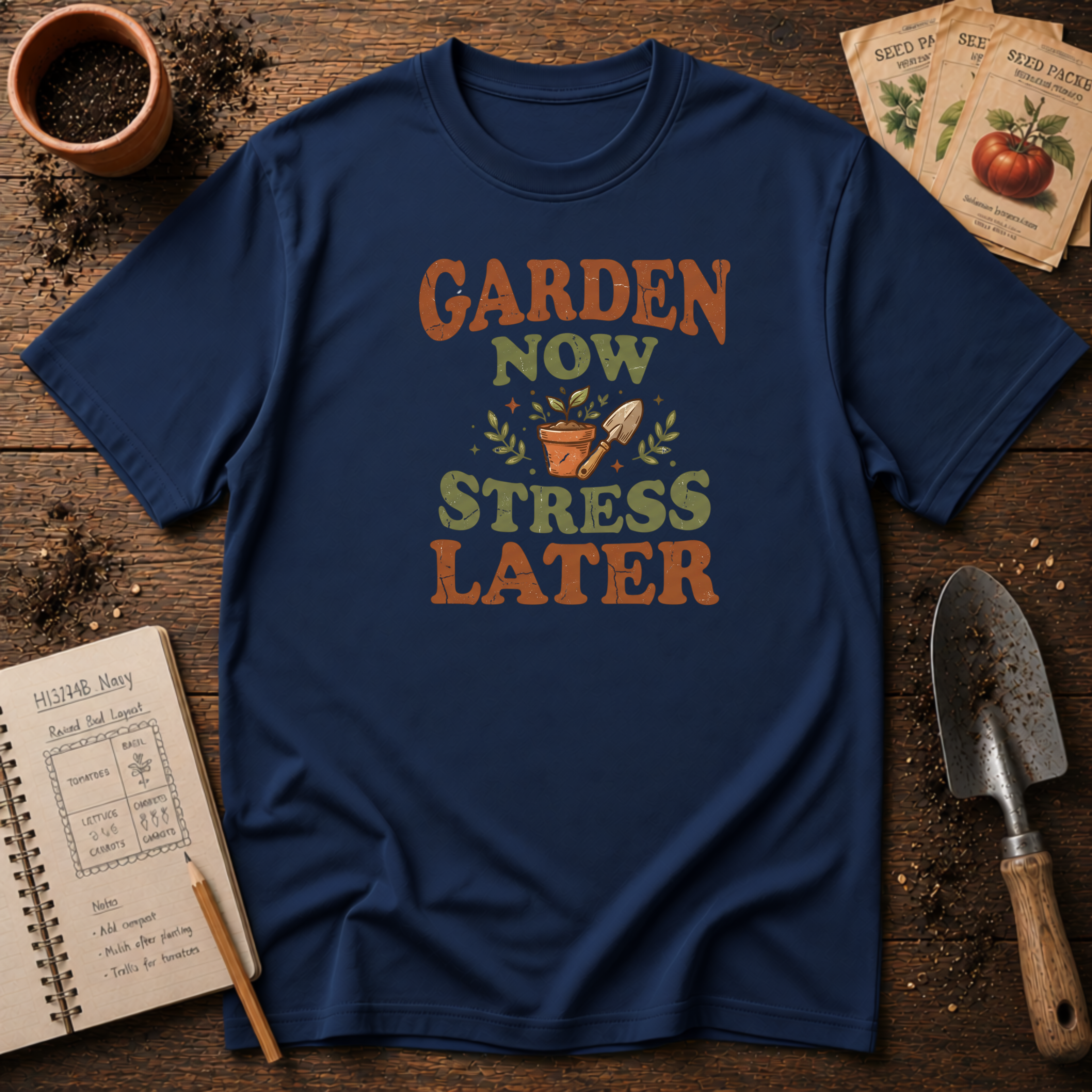 Garden Now Stress Later T-Shirt