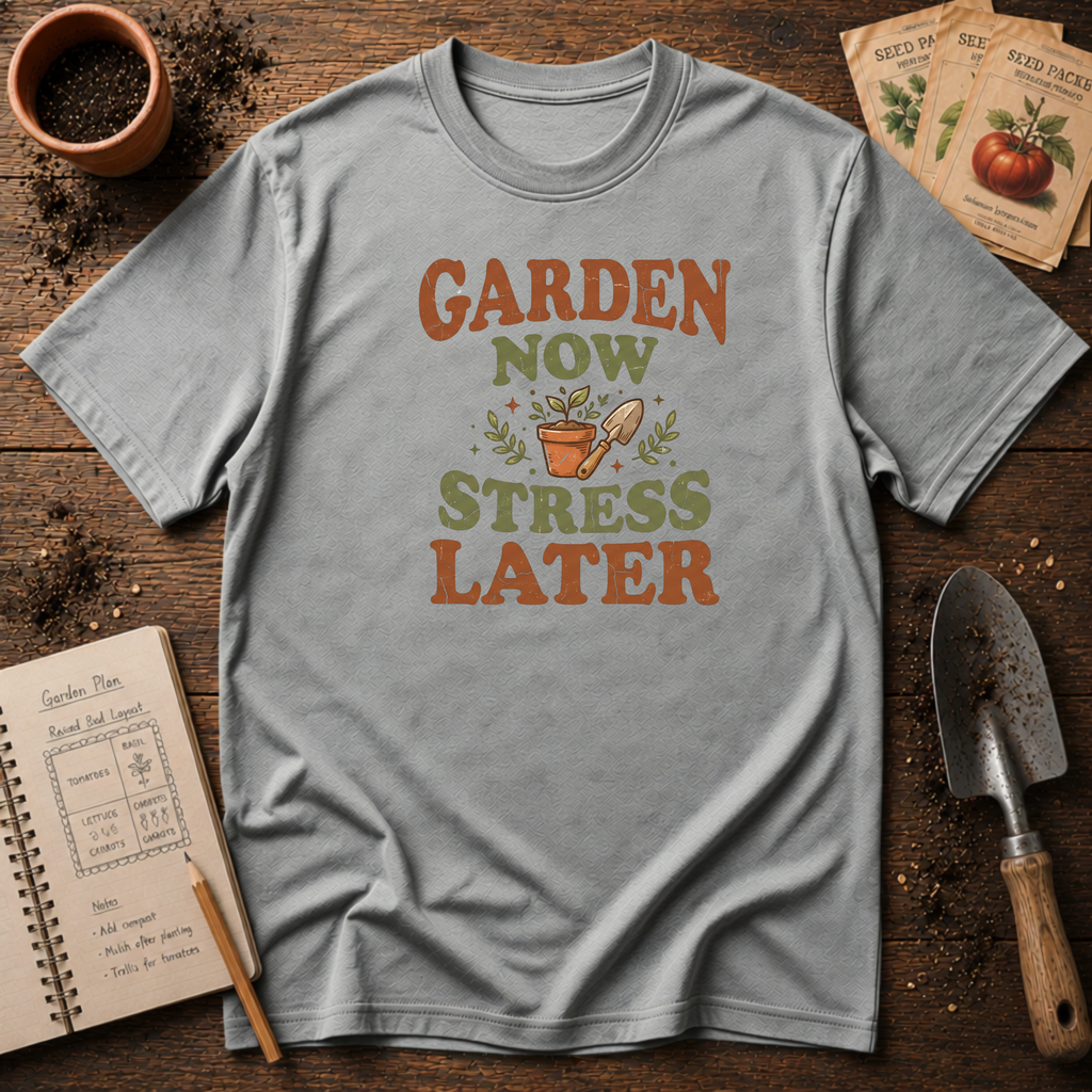 Garden Now Stress Later T-Shirt