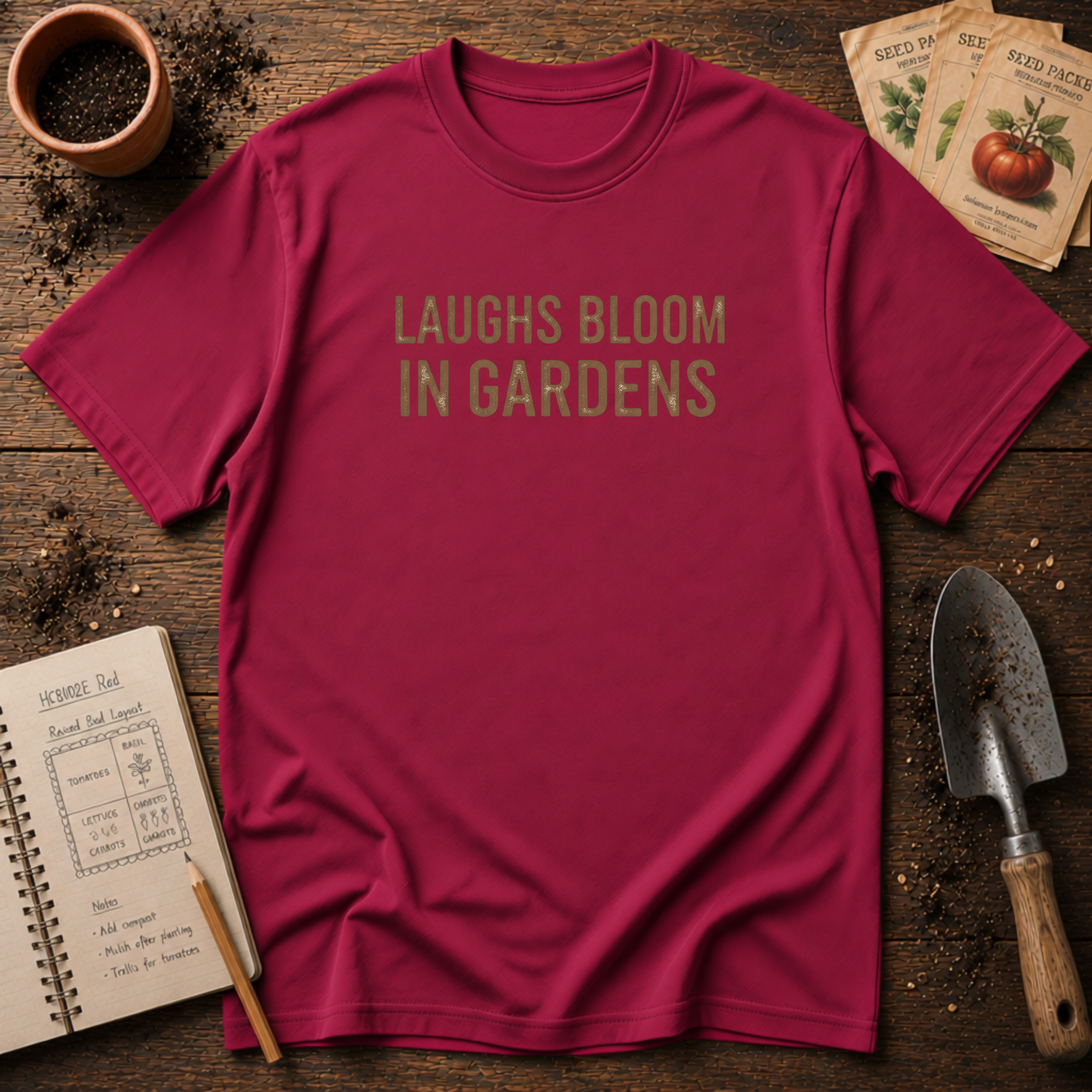 Laugh Blooms In Gardens  T-Shirt