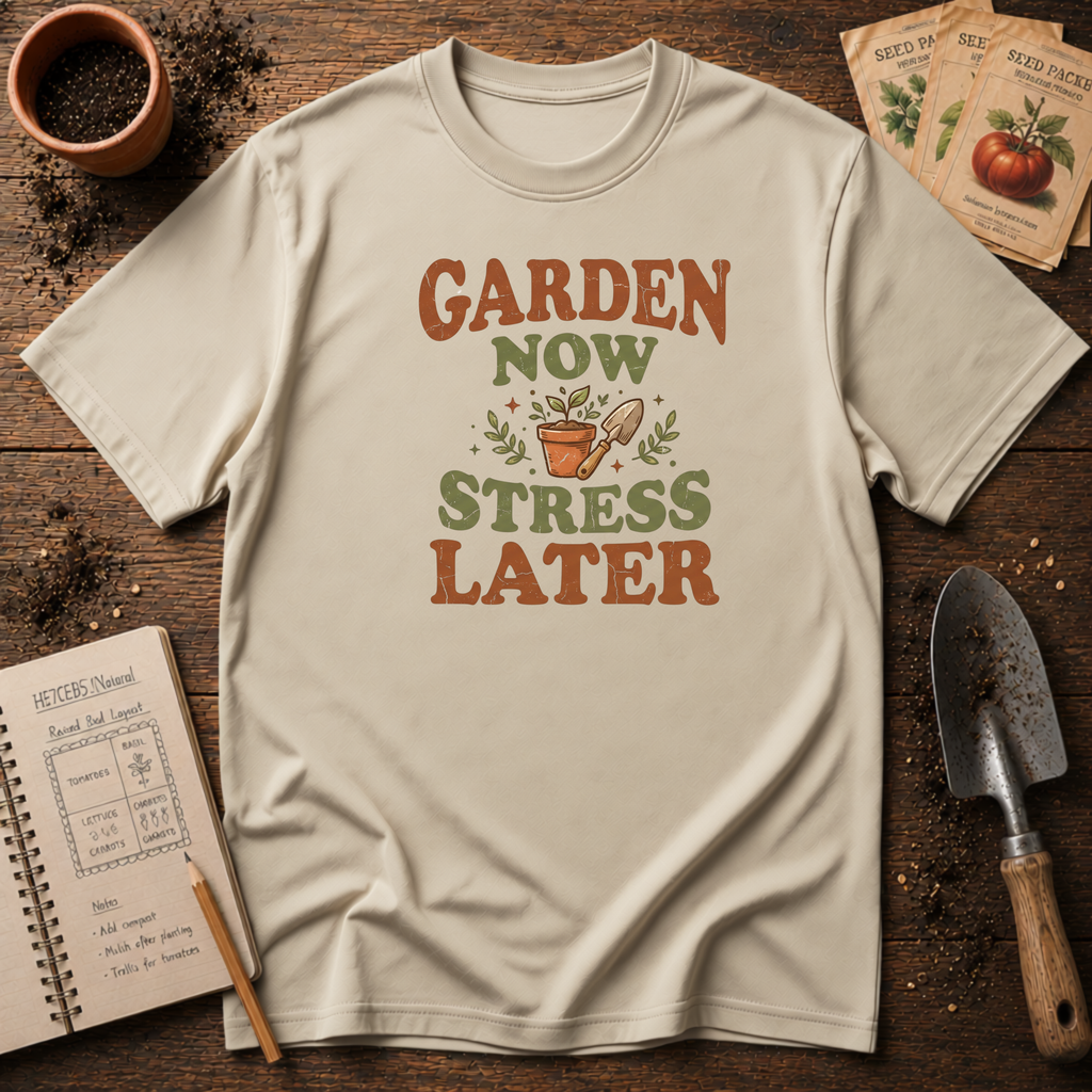 Garden Now Stress Later T-Shirt